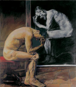 Sosta a Camaldoli - pastello su tela, 1994